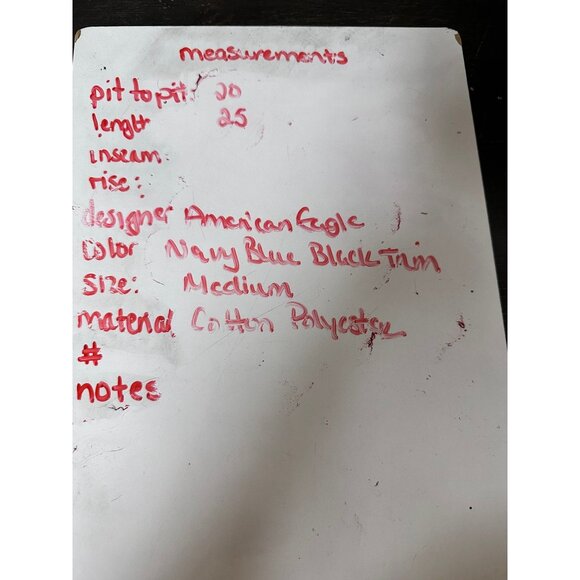 🌸3/$15🌸Navy Blue with Black Trim American Eagle Men's Shirt sz M - Picture 3 of 3